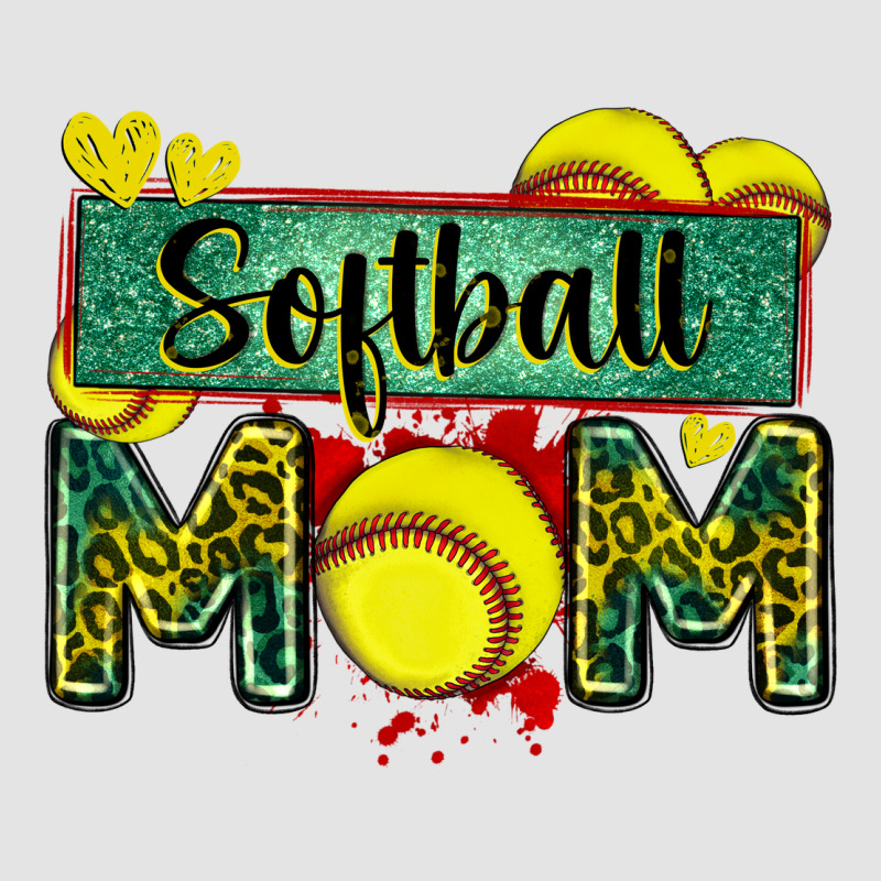 Softball Mom With Leopard Premium Sweatshirt by Zillion Design Studio | Teevron