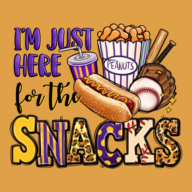 I'm Just Here For The Snacks Baseball Purple And G Premium Hoodie by Jasminsmagicworld | Teevron