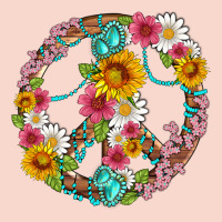 Floral Peace Sign With Gemstone Urban Hoodie | Teevron