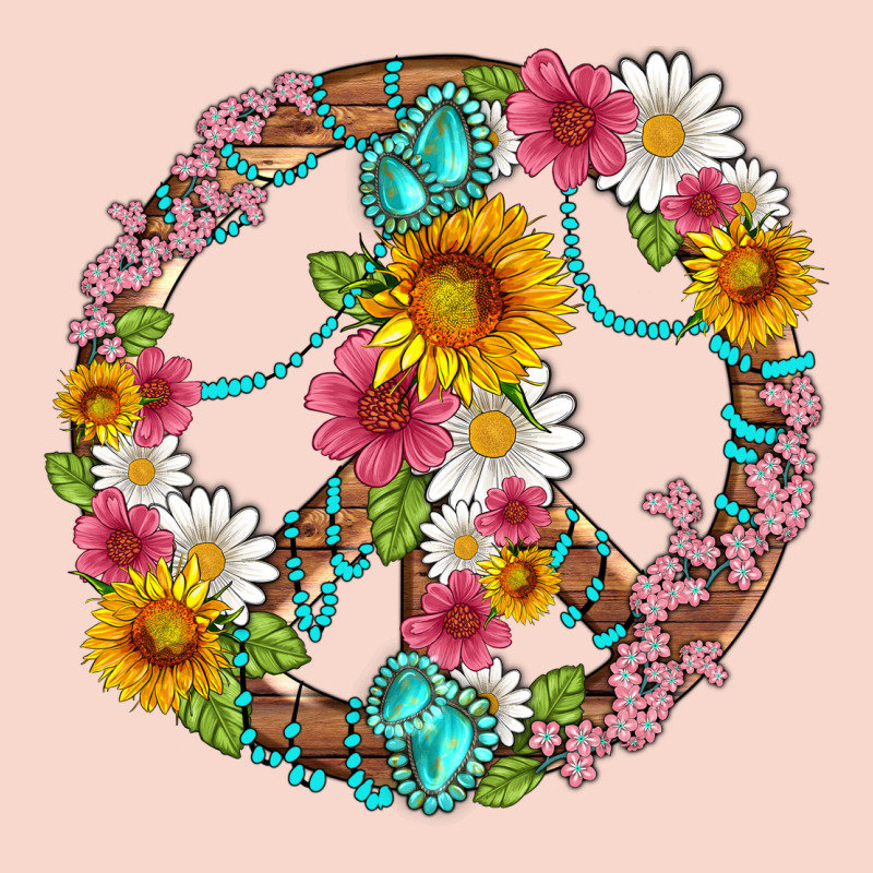Floral Peace Sign With Gemstone Urban Hoodie by Artiststas | Teevron