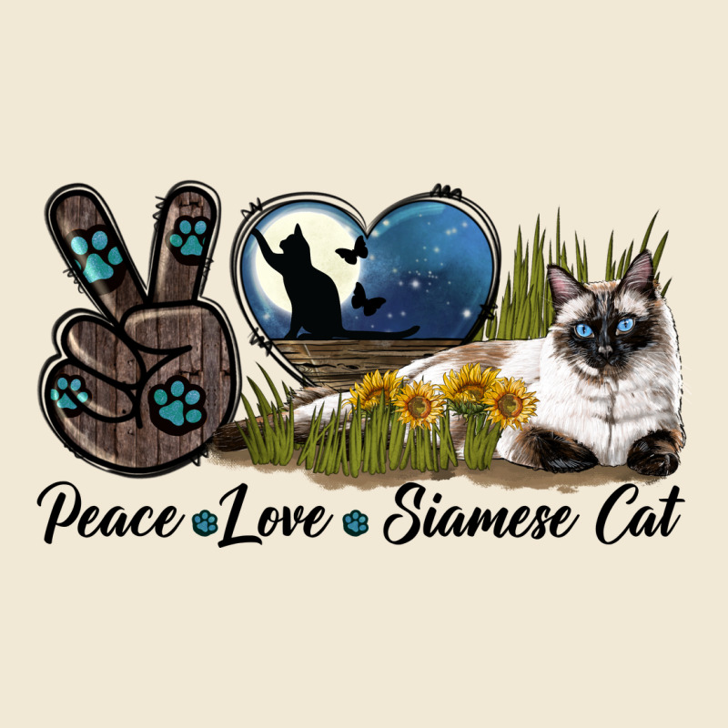 Peace Love Siamese Cat Premium Tee by LillyAllenDesigns | Teevron