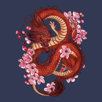Red Dragon And Sakura Cherry Blossoms Heavyweight Hoodie | Teevron