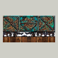 Rusty Sunflowers With Cowhide And Turquoise Heavyweight Hoodie | Teevron