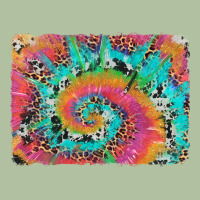 Tie Dye Leopard Cowhide Glitter Background Urban Hoodie | Teevron