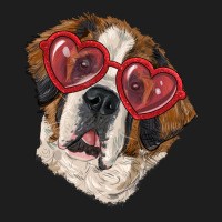 Saint Bernard With Love Glasses Heavyweight Hoodie | Teevron
