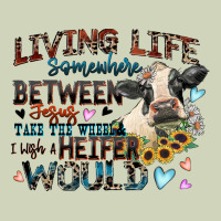 Living Life Somewhere Between Jesus Take The Wheel Heavyweight Hoodie | Teevron
