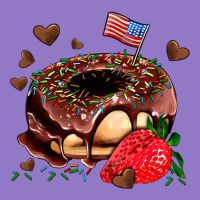 Donut Strawberry And Usa Flag Urban Hoodie | Teevron