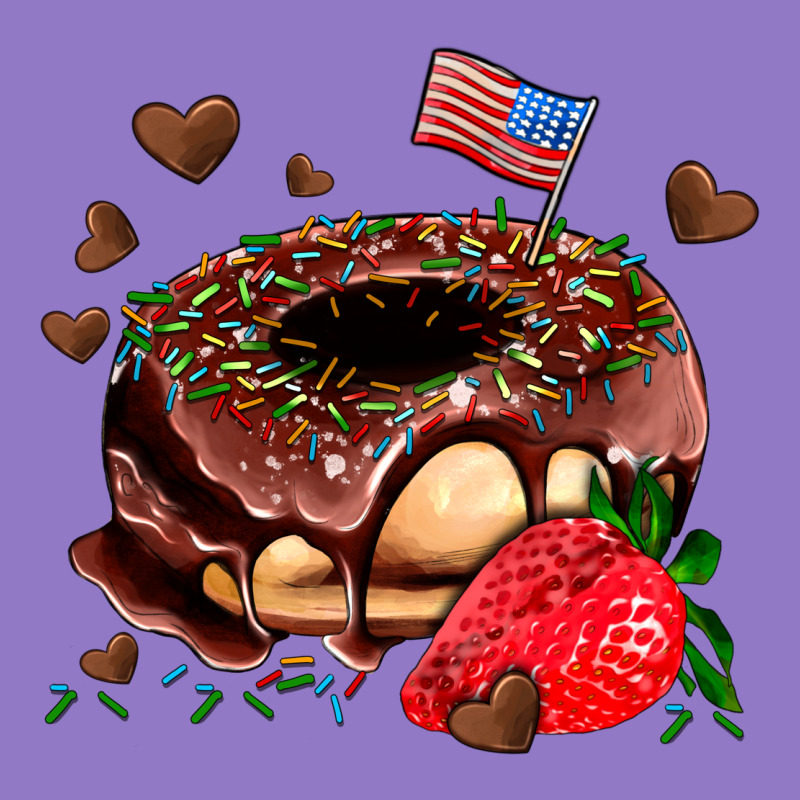 Donut Strawberry And Usa Flag Urban Hoodie by AdoDesignShop | Teevron