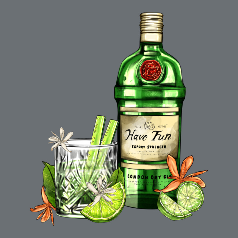 Gin Tonic Bottle And Cocktail Premium Hoodie by AdoDesignShop | Teevron