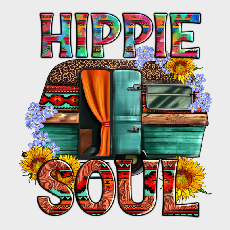 Hippie Soul With Caravan And Flowers Urban Hoodie by Artiststas | Teevron