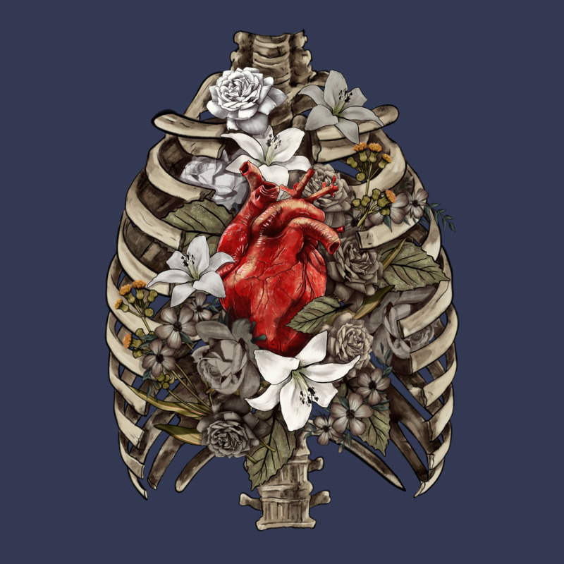 Skeleton Rib Cage Heart Heavyweight Hoodie by RanaPortraitStore | Teevron