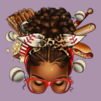 Baseball Afro Messy Bun Heavyweight Hoodie | Teevron