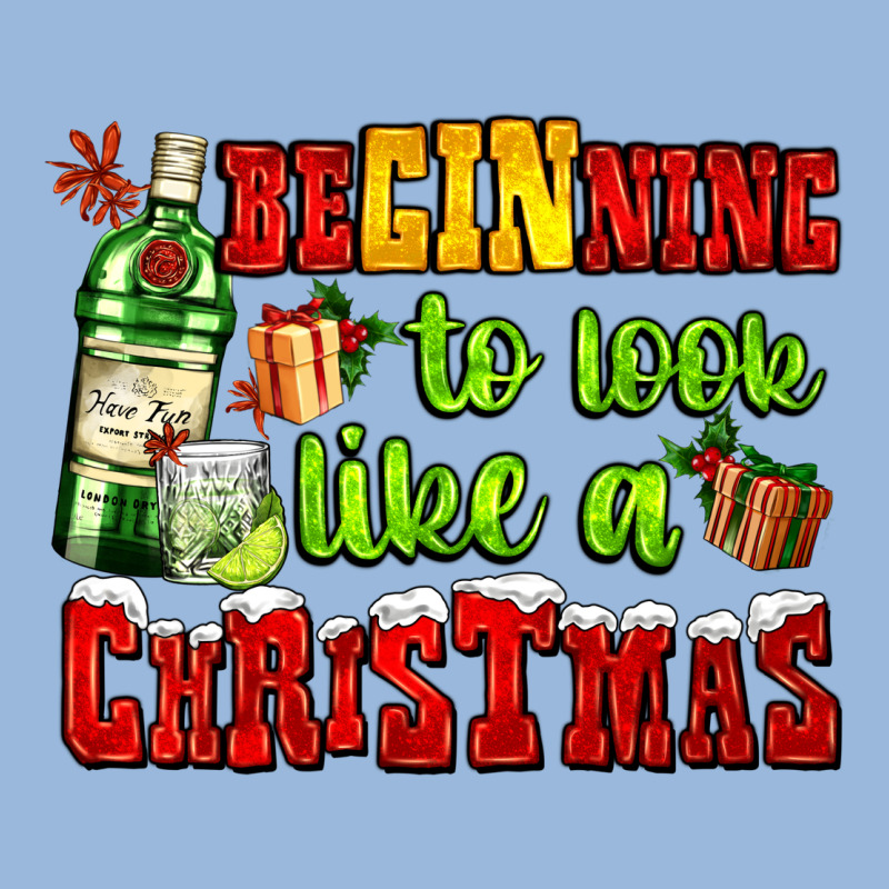 Beginning To Look Like A Christmas With Gin And Gifts Premium Hoodie by AdoDesignShop | Teevron