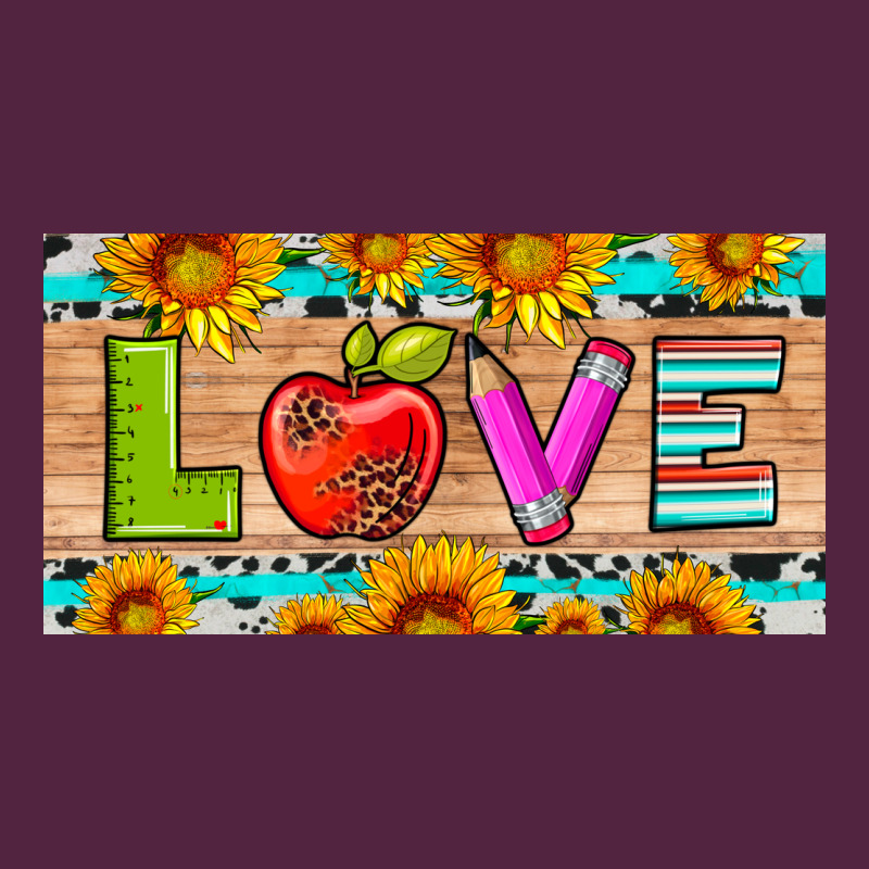 Love And Sunflower With Pen And Apple License Plate Template Urban Hoodie by Artiststas | Teevron