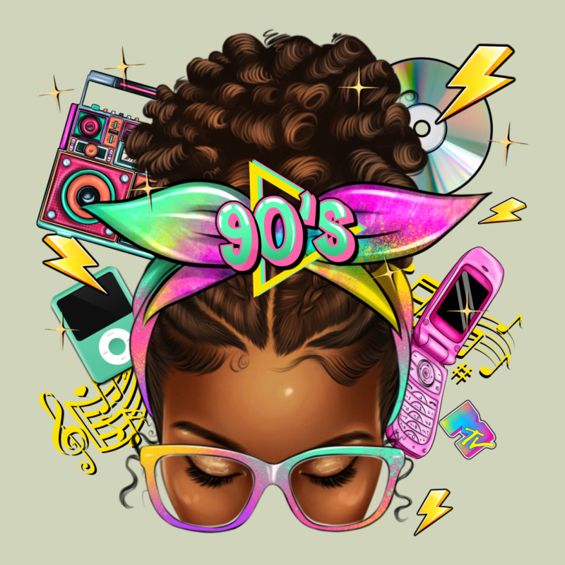 90s Afro Messy Bun Heavyweight Hoodie by texasbilliewilder | Teevron