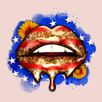 Leopard American Flag Lips Premium Sweatshirt | Teevron