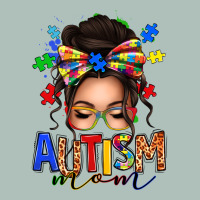 Autism Mom Afro Messy Bun (1) Heavyweight Hoodie | Teevron