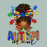 Autism Mom Afro Messy Bun Heavyweight Hoodie | Teevron