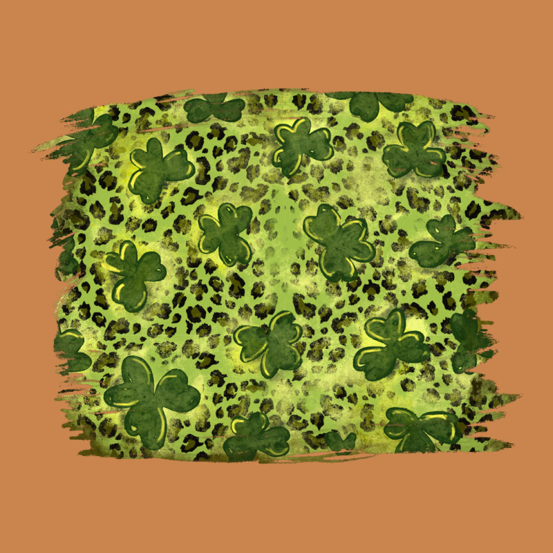 St Patrick's Day Shamrock Leopard Background Heavyweight Hoodie by RanaPortraitStore | Teevron