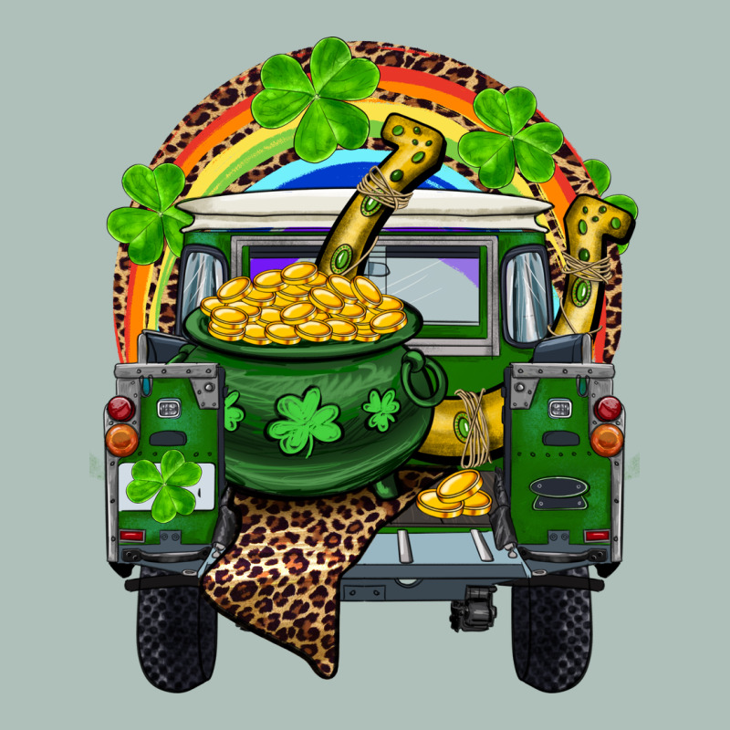 St Patrick's Day Truck With Pot Of Gold Horseshoe And Rainbow Heavyweight Hoodie by RanaPortraitStore | Teevron