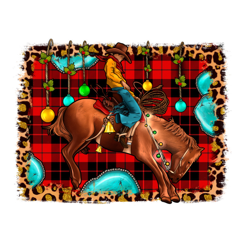 Christmas Rodeo Cowboy Premium Hoodie by JahusDesignShop | Teevron