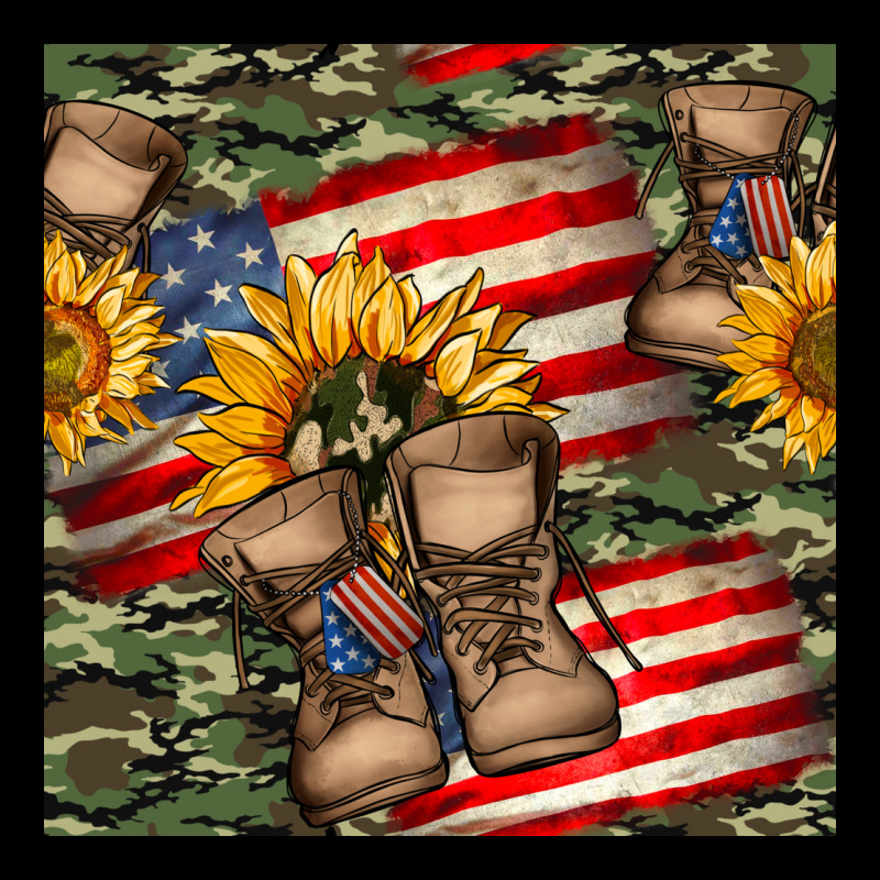 Usa Flag With Army Boot Seamless Pattern Urban Hoodie by BundleAndBundleShop | Teevron