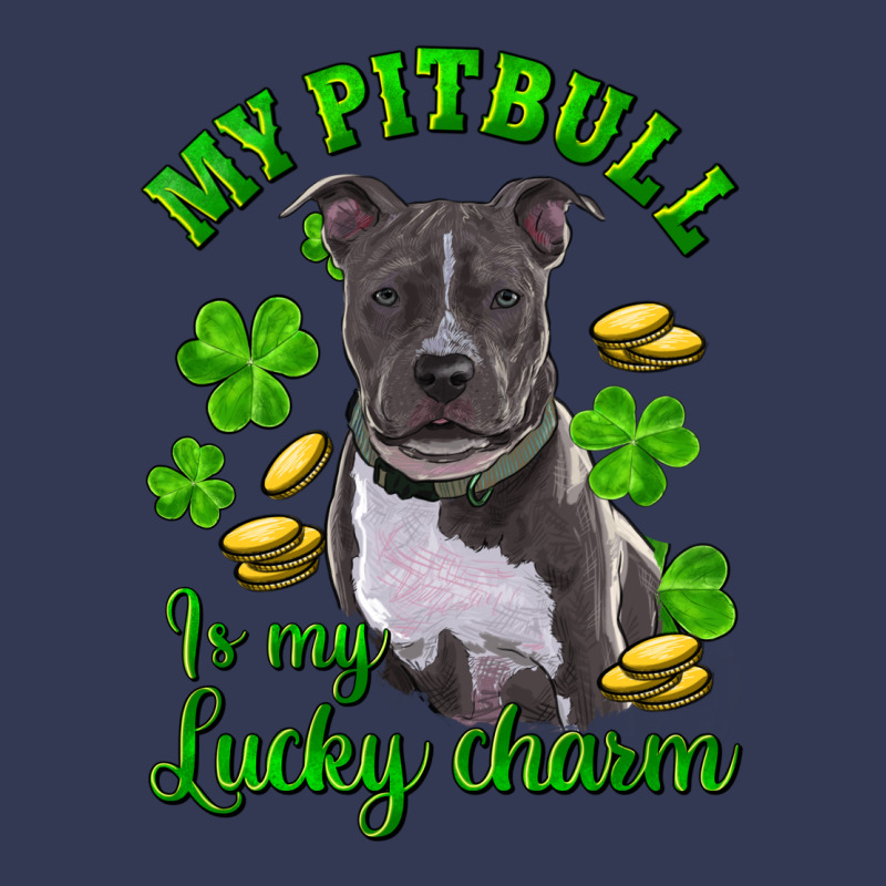 St. Patrick's Day My Pitbull Is My Lucky Charm Heavyweight Hoodie by RanaPortraitStore | Teevron