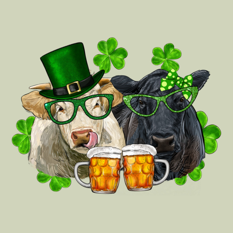 St. Patrick's Day Charolais And Black Angus Cows Heavyweight Hoodie by RanaPortraitStore | Teevron