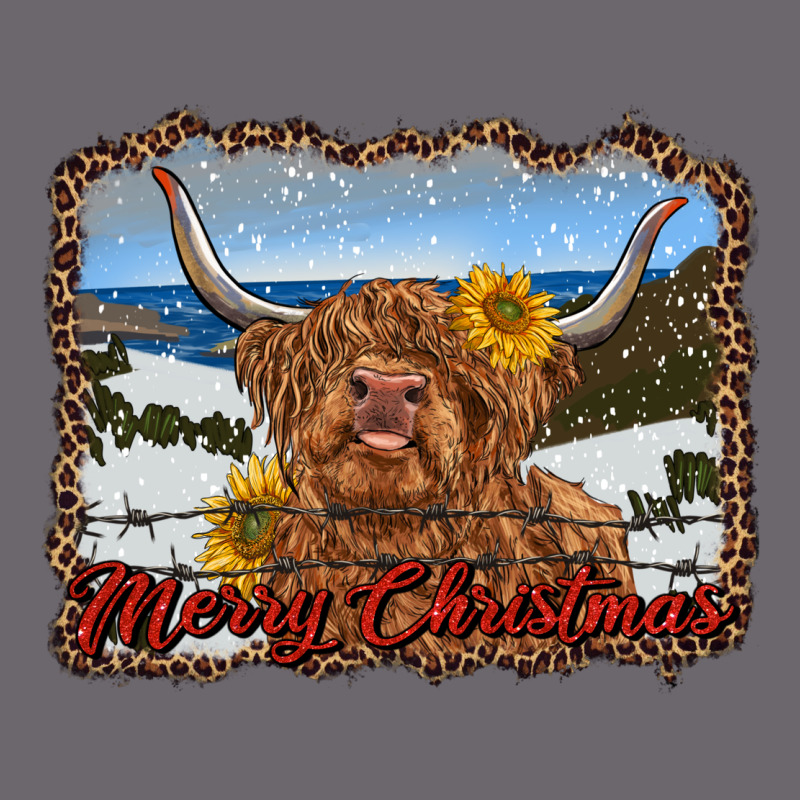 Merry Christmas Highland Cow With Farm Premium Sweatshirt by RanaPortraitStore | Teevron