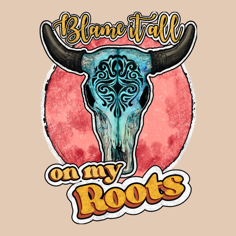 Blame It All On My Roots Bull Skull Black Urban Hoodie by JahusDesignShop | Teevron