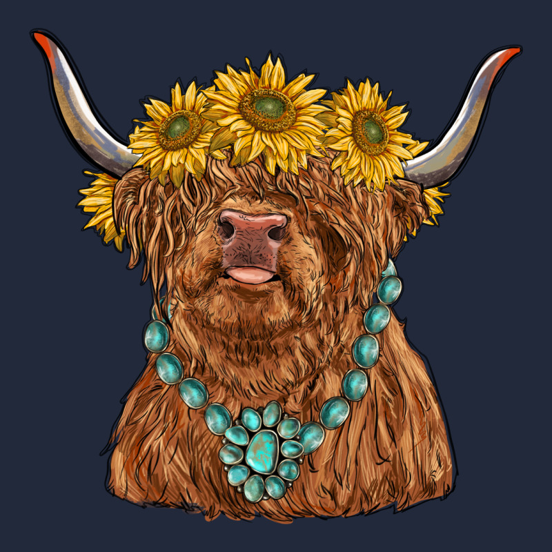 Highland Cow With Sunflower And Gemstone Premium Sweatshirt by RanaPortraitStore | Teevron