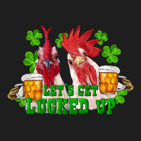 St. Patrick's Day Roosters Let's Get Lucked Up Heavyweight Hoodie | Teevron