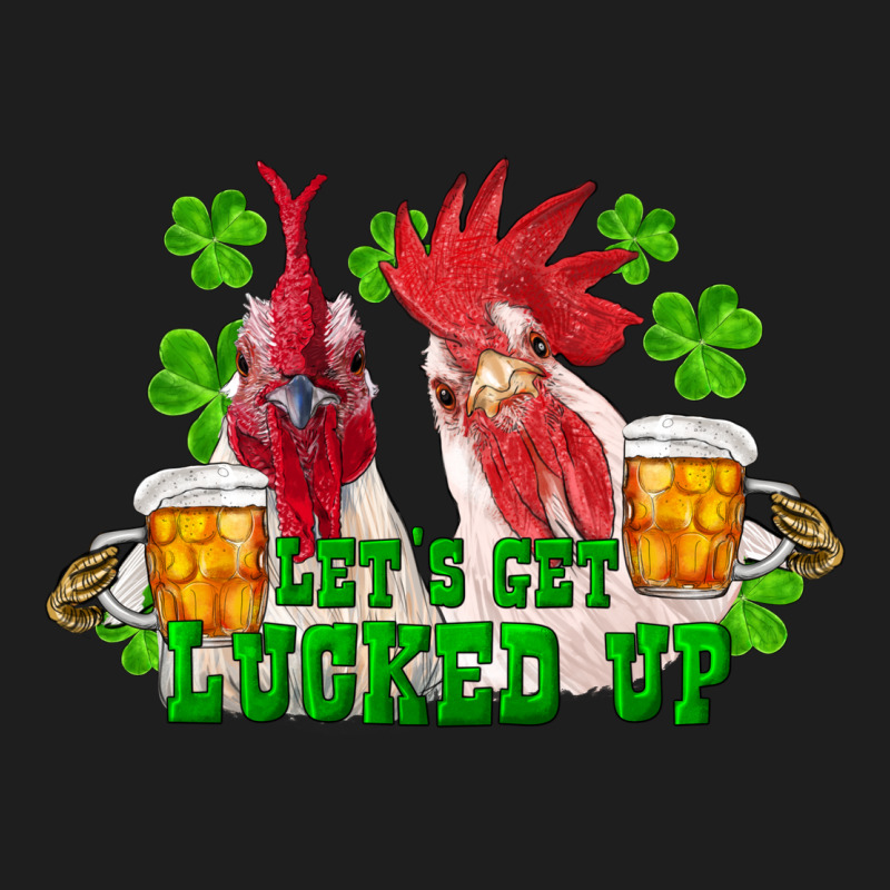 St. Patrick's Day Roosters Let's Get Lucked Up Heavyweight Hoodie by RanaPortraitStore | Teevron
