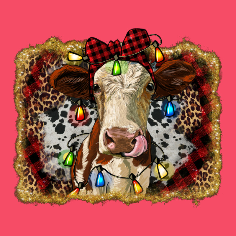Heifer Cow Christmas Western Background Premium Sweatshirt by RanaPortraitStore | Teevron