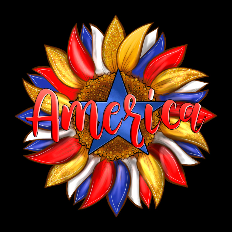America With American Flag Colors And Sunflower With Star Urban Hoodie by Artiststas | Teevron