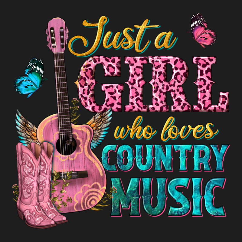 Just A Girl Who Loves Country Music Heavyweight Hoodie by texasbilliewilder | Teevron