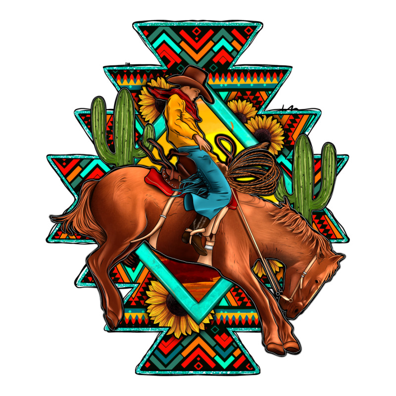 Aztec Rodeo Cowboy Premium Hoodie by JahusDesignShop | Teevron