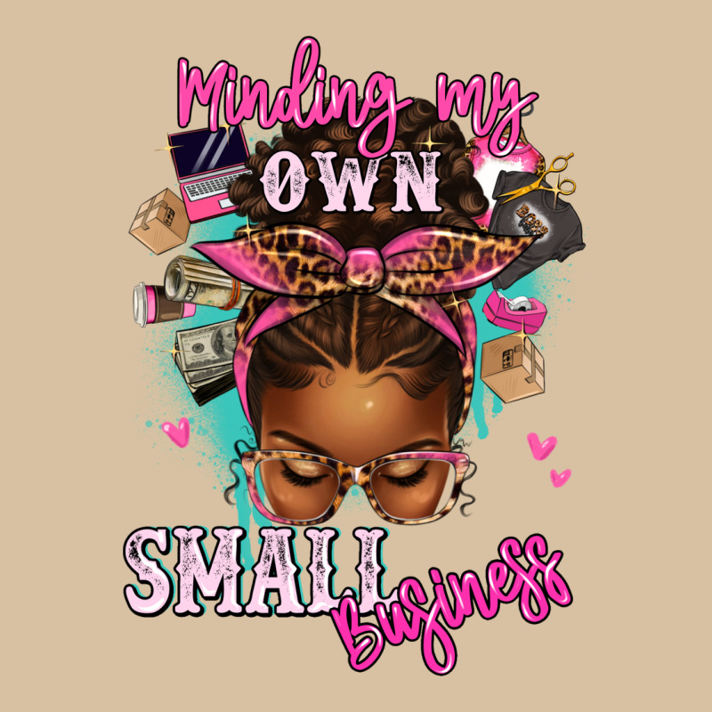 Minding My Own Small Business Afro Messy Bun Heavyweight Hoodie by texasbilliewilder | Teevron