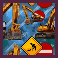 Excavator Seamless Pattern Urban Hoodie | Teevron