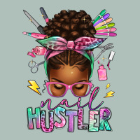 Nail Hustler Afro Messy Bun Heavyweight Hoodie | Teevron