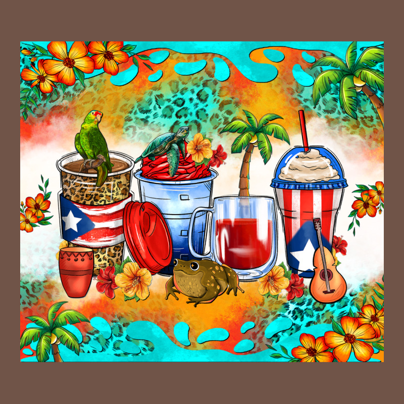 Puerto Rico Coffee Cups Premium Sweatshirt by Zillion Design Studio | Teevron