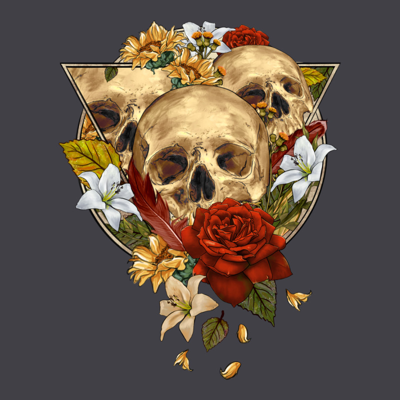 Triangle Flower Skeletons Heavyweight Hoodie by RanaPortraitStore | Teevron