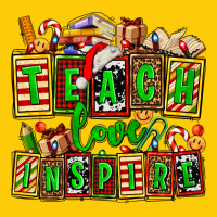 Teach Love Inspire With Christmas And Teacher Elements Premium Hoodie | Teevron