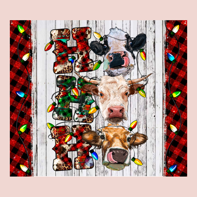 Ho Ho Ho Christmas Cow Premium Sweatshirt by RanaPortraitStore | Teevron