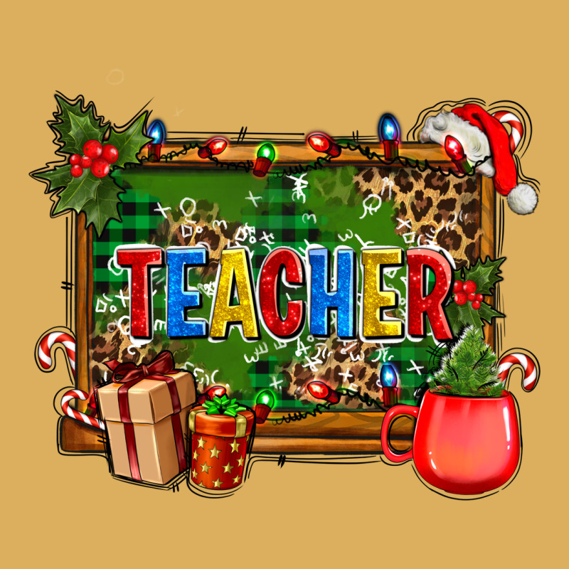 Christmas Teacher And Coffe Cup With Board Premium Hoodie by AdoDesignShop | Teevron