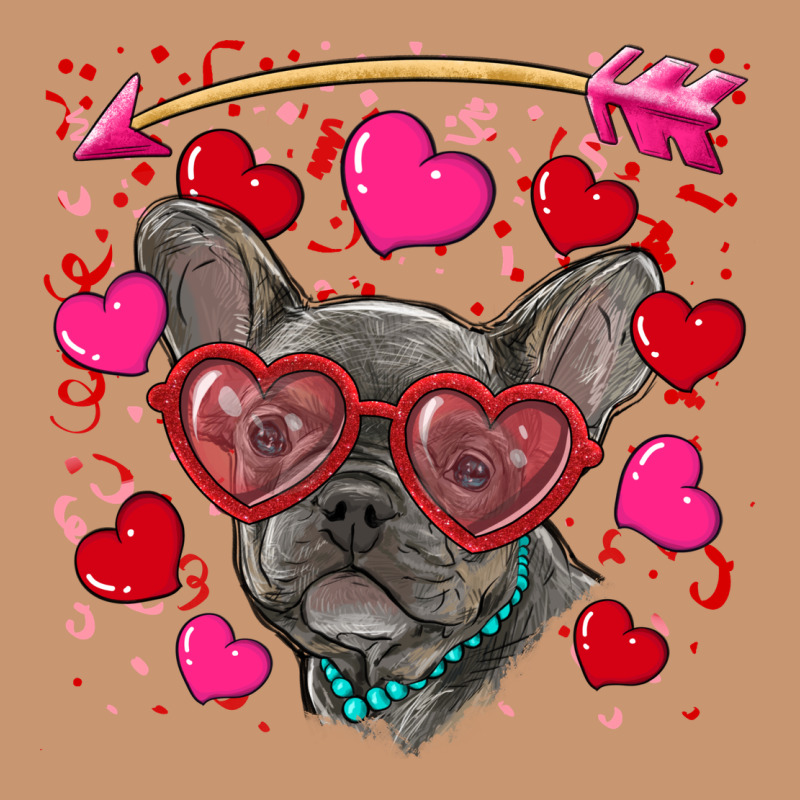 Valentine's Day French Bulldog Puppy Heavyweight Hoodie by RanaPortraitStore | Teevron