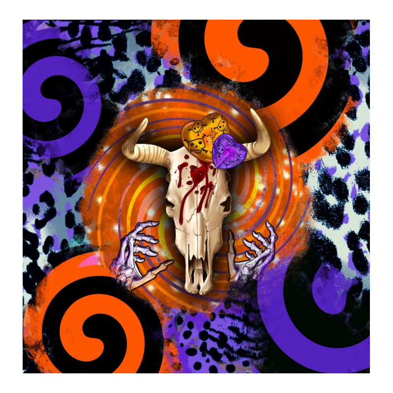 Halloween Bull Skull Ladies Tee by BarkalooDesign | Teevron
