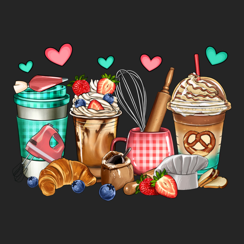 Baking Coffee Cups Premium Hoodie by Jasminsmagicworld | Teevron