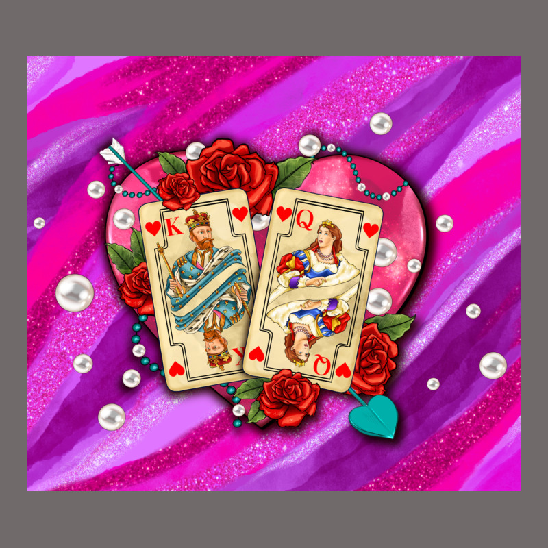 Valentines Day Playing Cards And Pearl Watercolor Urban Hoodie by AdoDesignShop | Teevron