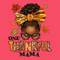 One Thankful Mama Afro Messy Bun Premium Sweatshirt | Teevron